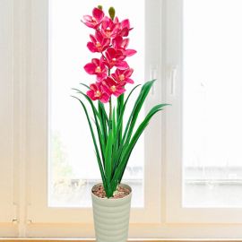 Artificial Cymbidium orchid Plant 80cm height