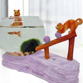 Rolling Rock Cat Series Mini Aquarium 
