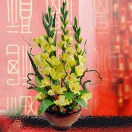 Artificial Gladiolus Chinese New Year Flower Arrangement 