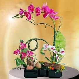 Artificial Phalaenopsis Orchids Arrangement.