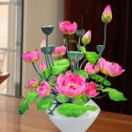 Auspicious Artificial Lotus Chinese New Year Flower Arrangement 
