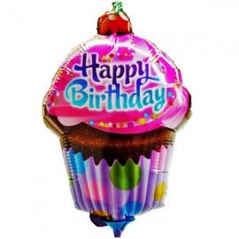 Add On Cupycake Happy Birthday Balloon