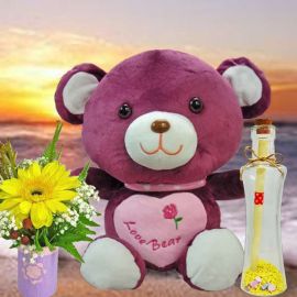 Message-in-Bottle/Bear/Flowers