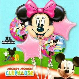 Minnie Mouse Birthday Floating Bouquet Balloon ( 5pcs )