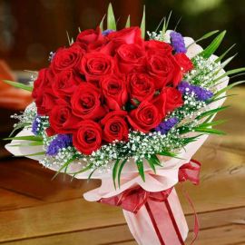 21 Red Roses Hand Bouquet