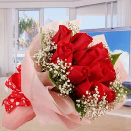 12 Red Roses Posy Valentine’s Day Flower Delivery