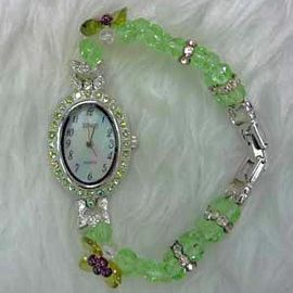 Green Crystal Watch