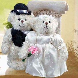 Add-On 8" WEDDING Day Bride & Groom Teddy Bears